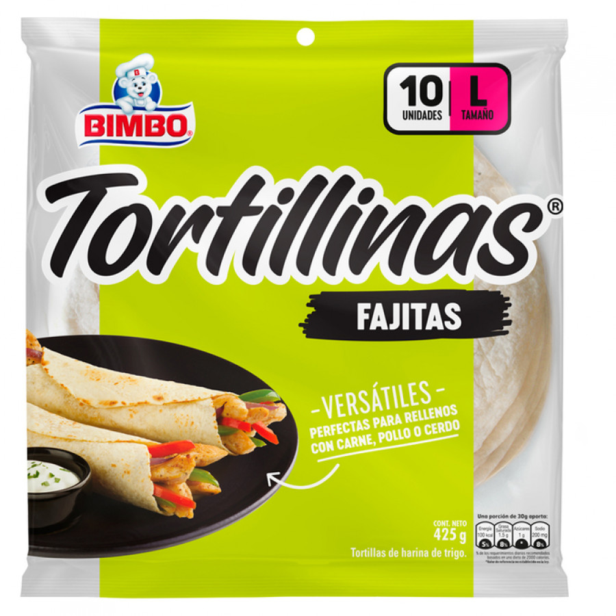 TORTILLA FAJILLA BURRITO BIMBO PANADERIA