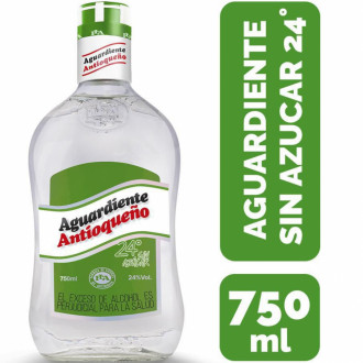 Aguardiente Antioqueão Sin Az 24â° X 750 Ml Botella